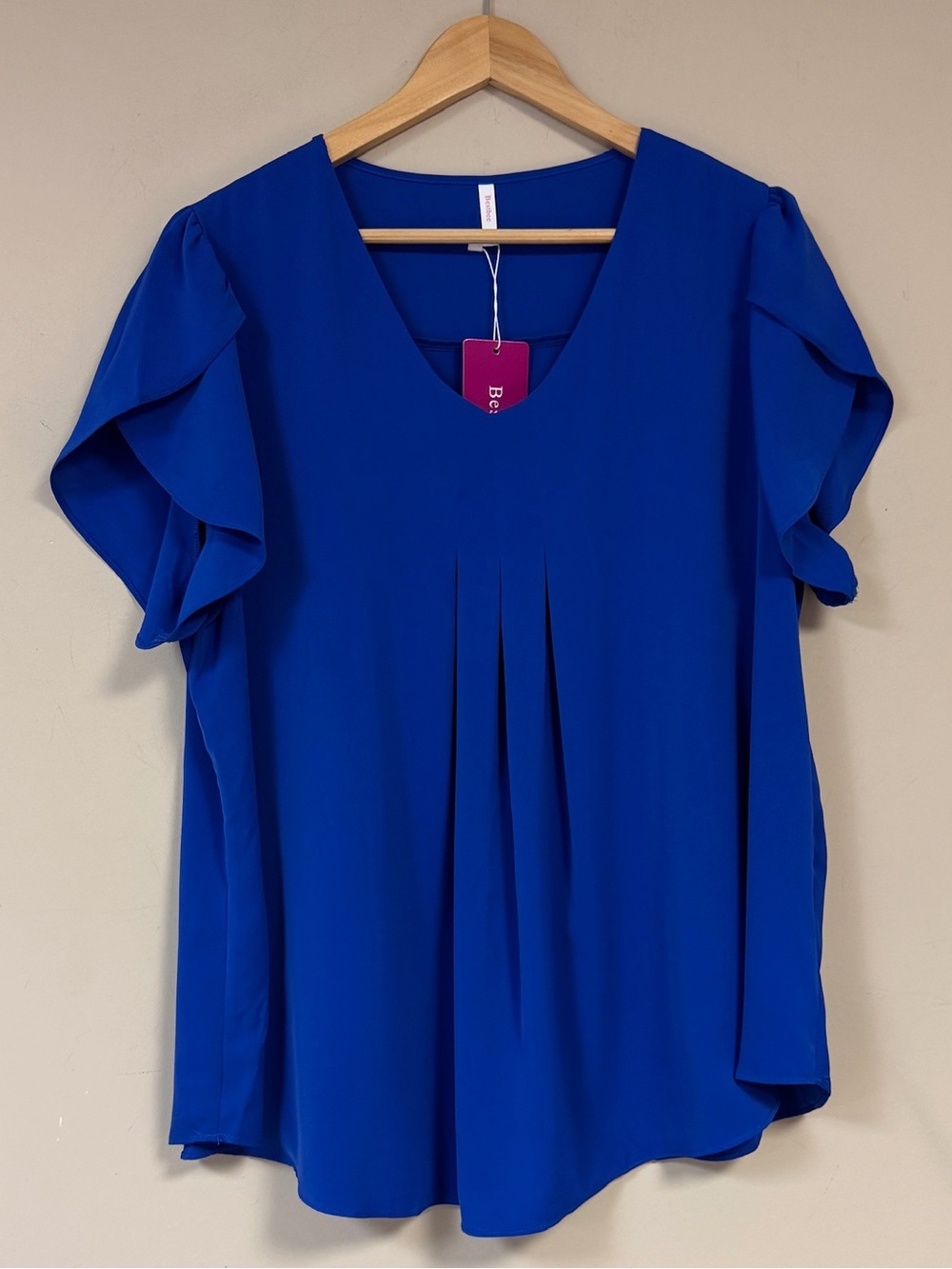 NWT Royal Blue Blouse Women’s 2XL TShirt Classic Basic Short Sleeve Top Summer